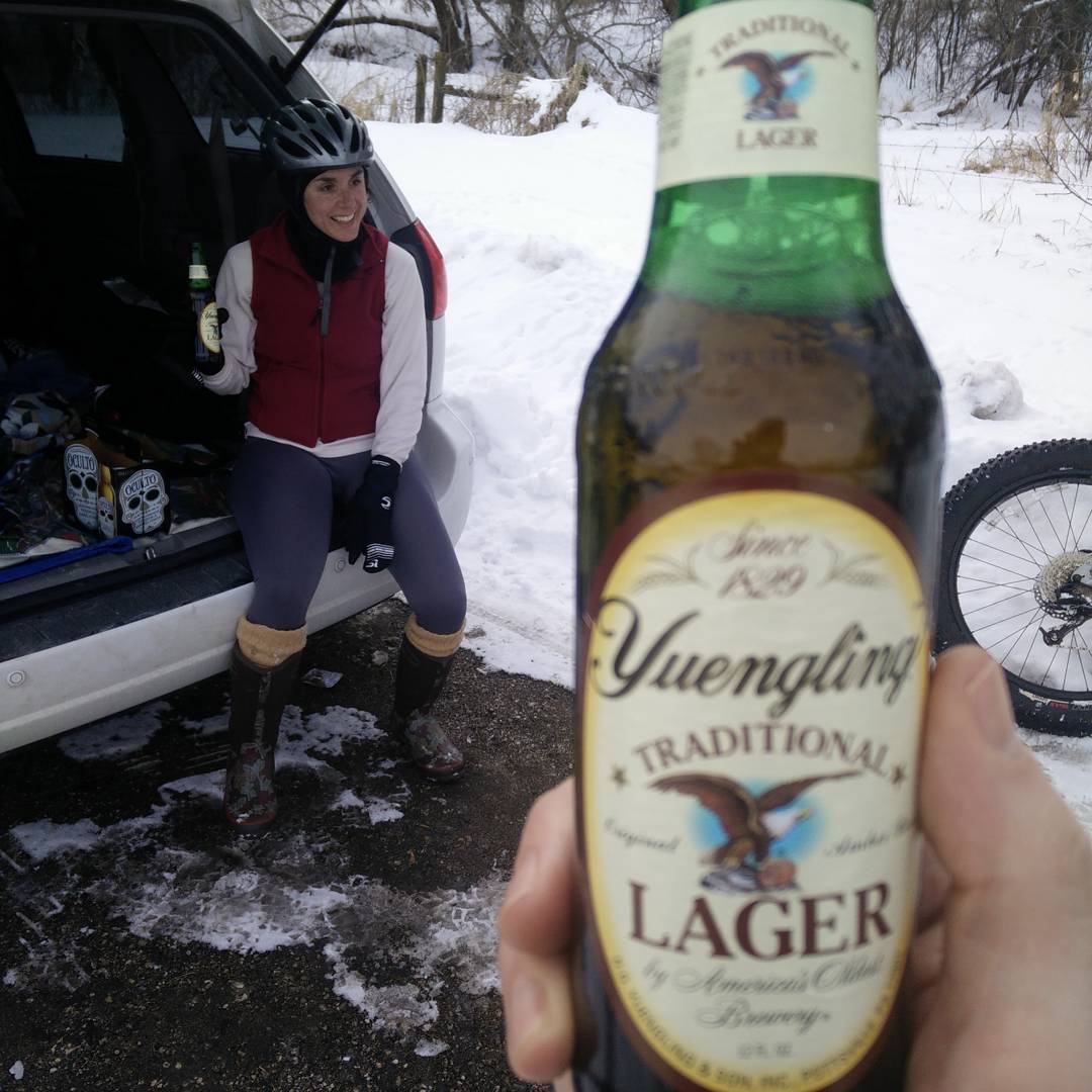 Yuengling traditional post ride hydration